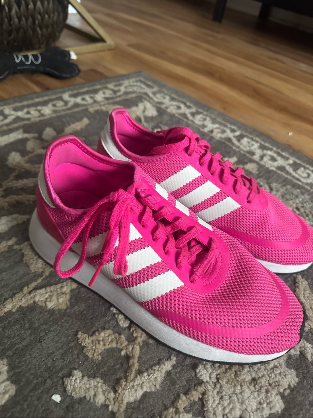adidas Hot Pink and White sneakers